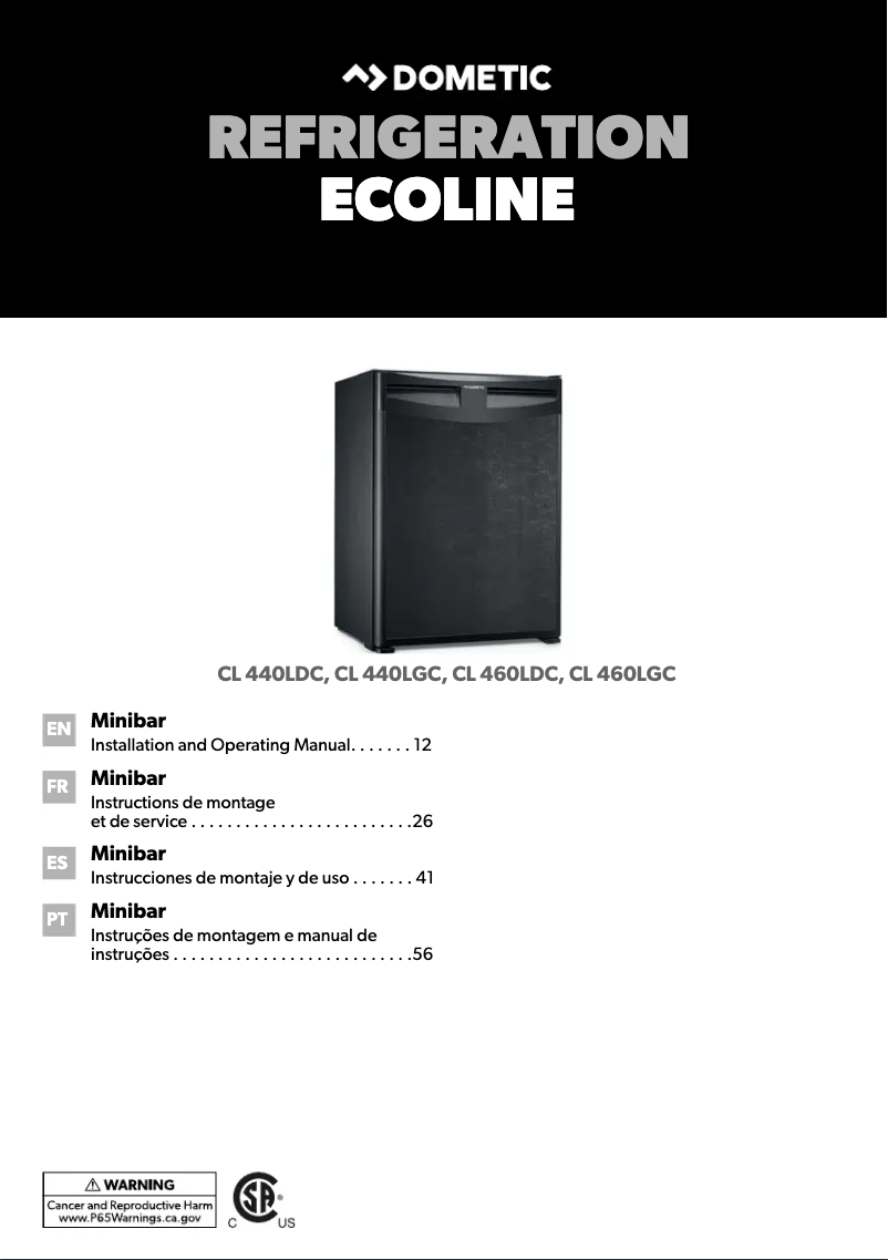 Imagen de la primera página del manual del dispositivo CL 460LDC