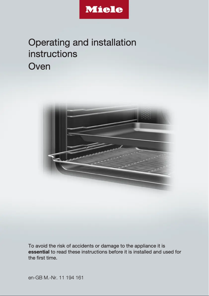 Page 1 de la notice Guide d'installation Miele H 7860 BPX