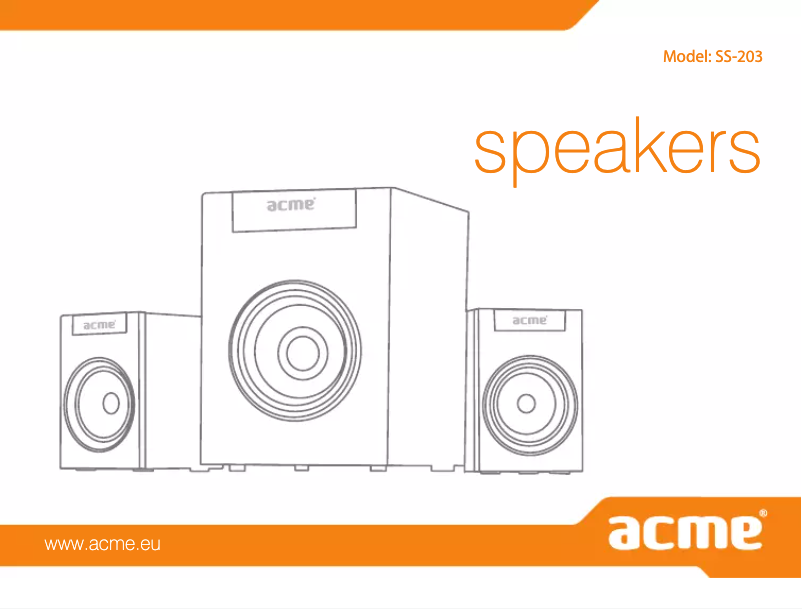 Page 1 de la notice Manuel utilisateur Acme United SS-203