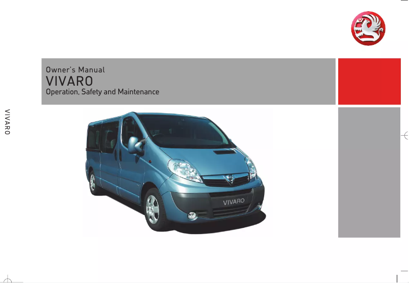 Página 1 del manual Manual de usuario Vauxhall Vivaro (2006)