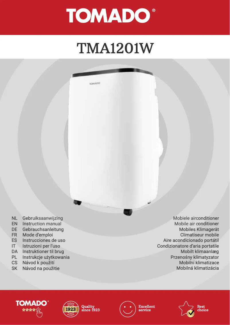 Image de la première page du manuel de l'appareil TMA1201W