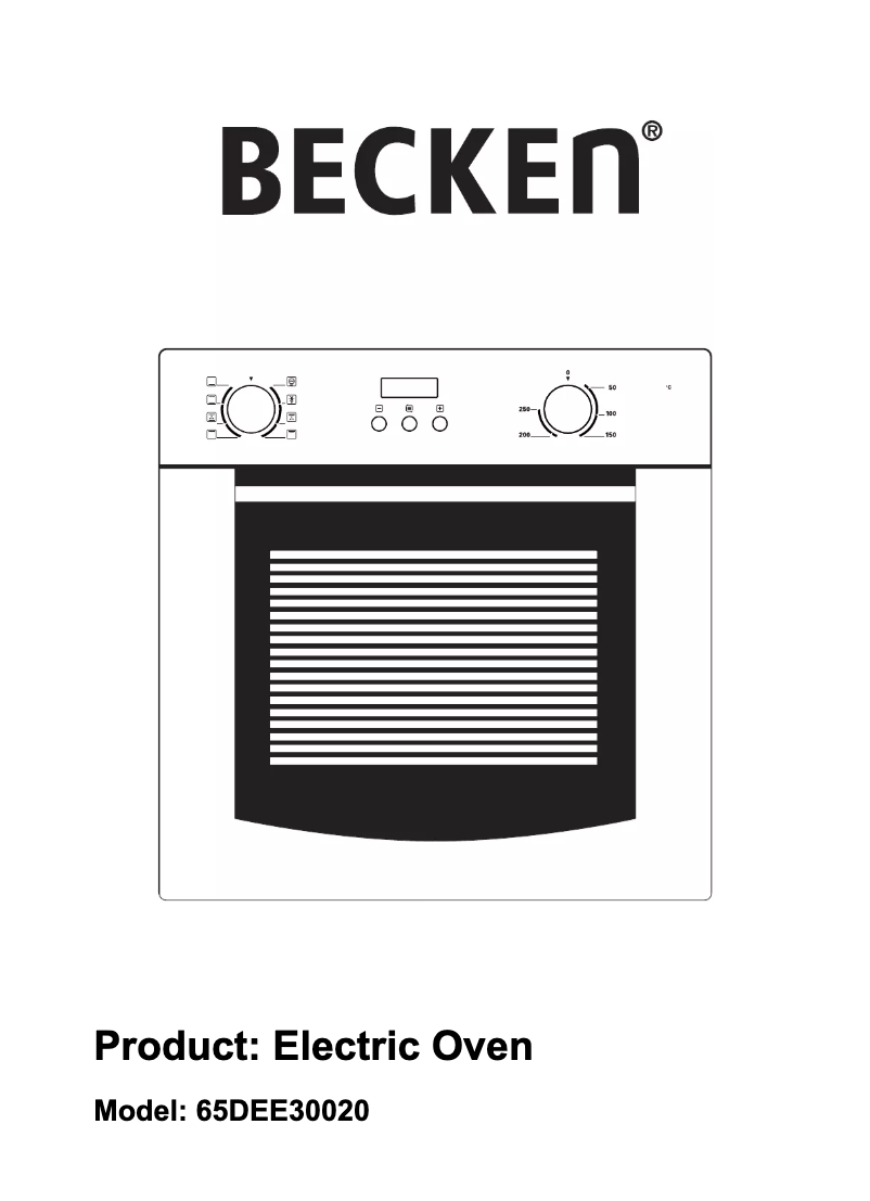 Page 1 de la notice Manuel utilisateur Becken 65DEE30020