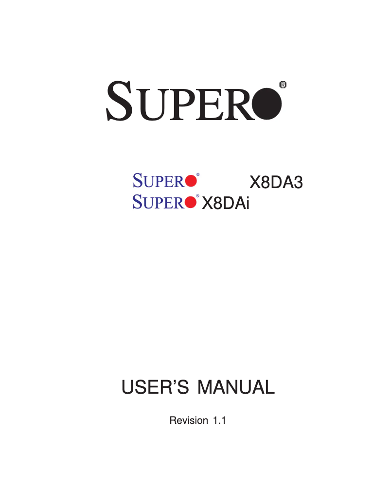 Image de la première page du manuel de l'appareil MBD-X8DAI-O