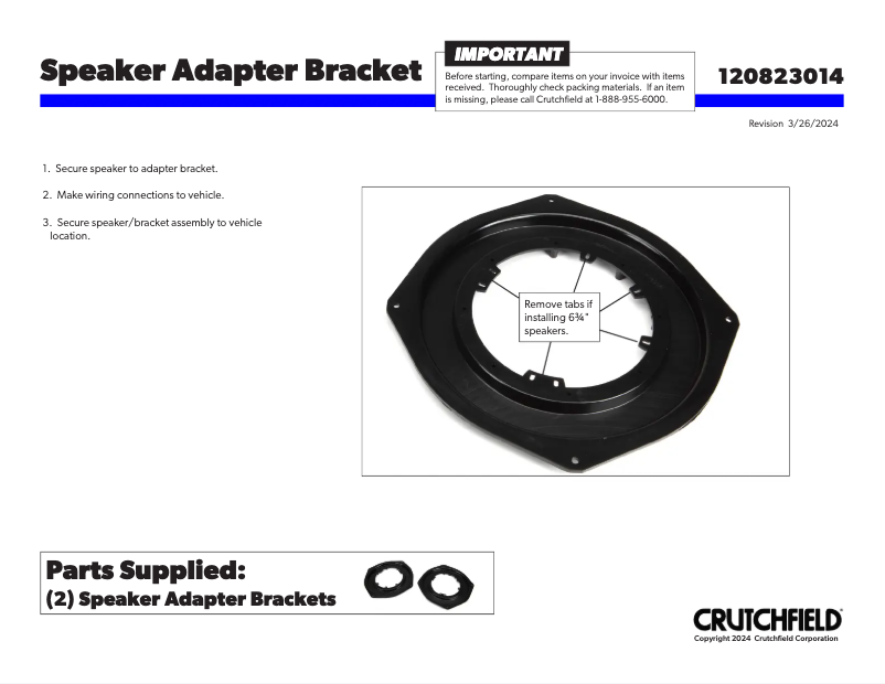 Page n°1 - Manuel utilisateur Metra 82-3014