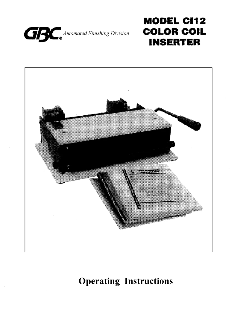 Image de la première page du manuel de l'appareil CI12