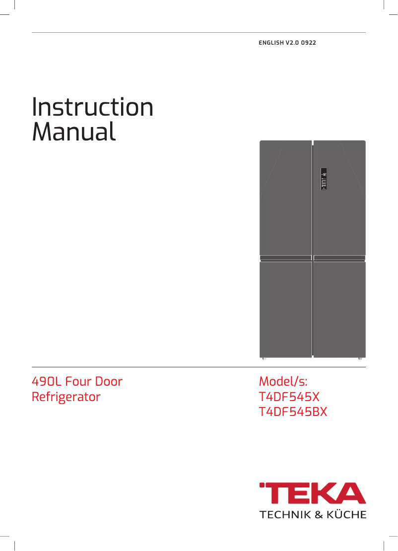 Page n°1 - Manuel utilisateur Teka T4DF545X