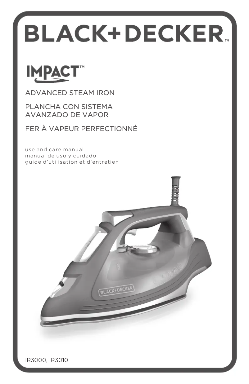 Page n°1 - Manuel utilisateur Black & Decker Impact IR3010