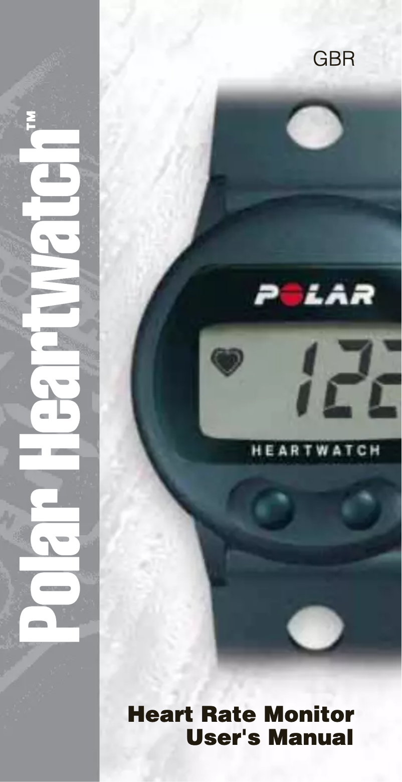 Image de la première page du manuel de l'appareil Heartwatch