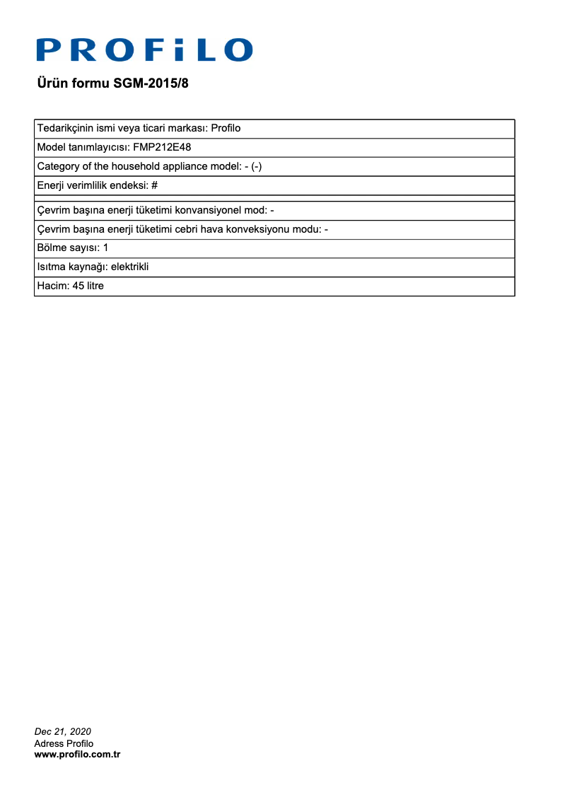 Image de la première page du manuel de l'appareil FMP212E48