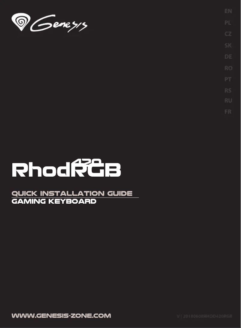 Image de la première page du manuel de l'appareil Rhod 420 RGB