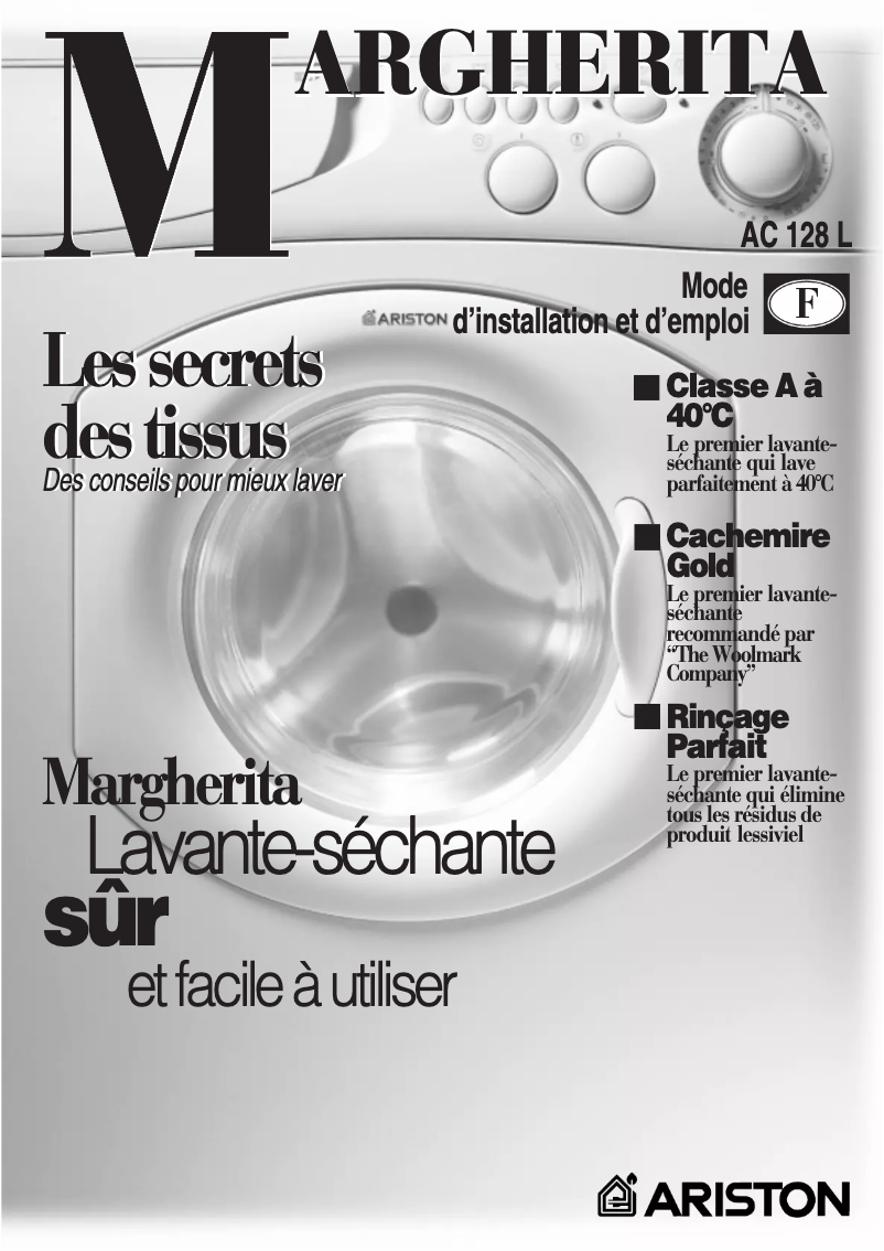 Page 1 de la notice Manuel utilisateur Hotpoint Ariston AC 128 l