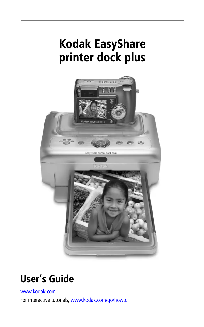 Page n°1 - Manuel utilisateur Kodak EasyShare printer dock plus