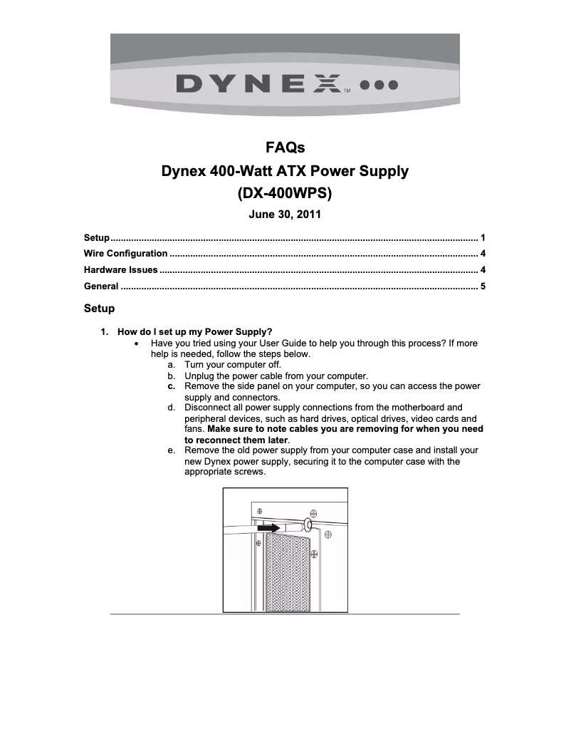 Page 1 de la notice Manuel utilisateur Dynex DX-400WPS