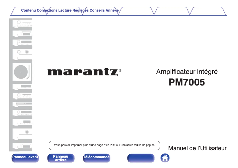 Página 1 del manual Manual de usuario Marantz PM7005