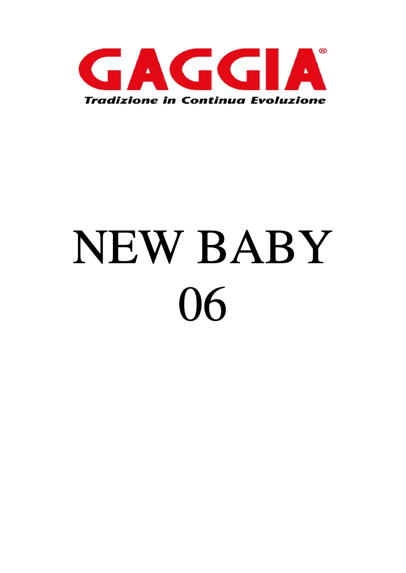 Image de la première page du manuel de l'appareil New Baby