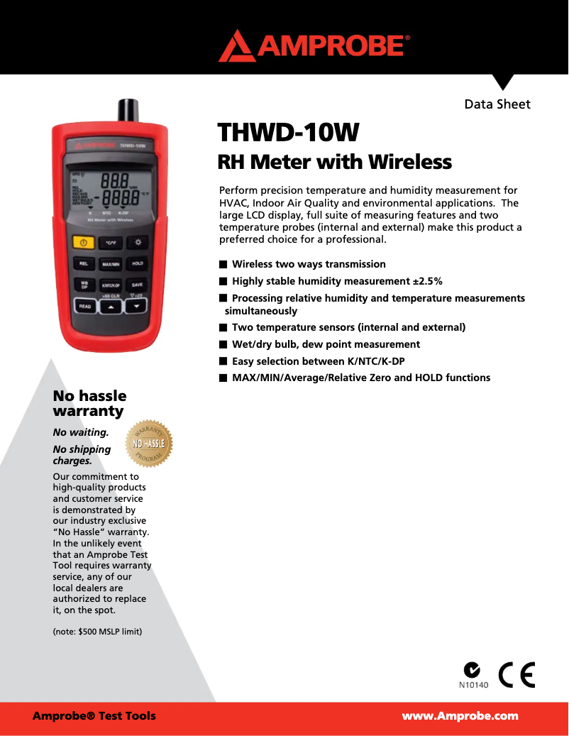 First page image of the manual for THWD-10W