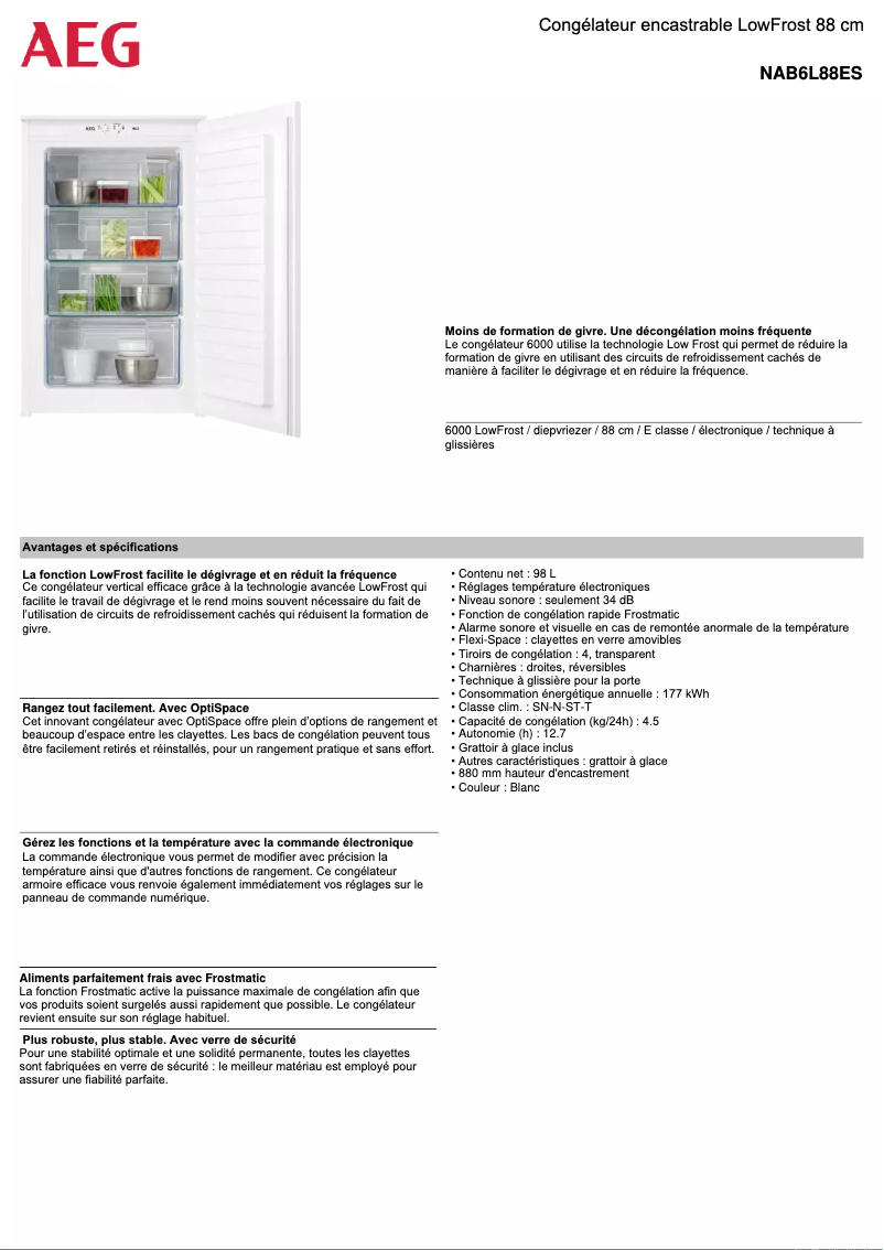 Image de la première page du manuel de l'appareil NAB6L88ES