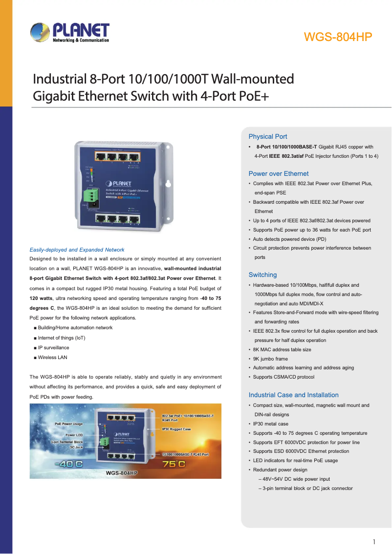 Image de la première page du manuel de l'appareil WGS-804HP