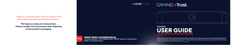 Page 1 de la notice Manuel utilisateur Trust Thorne GXT 619