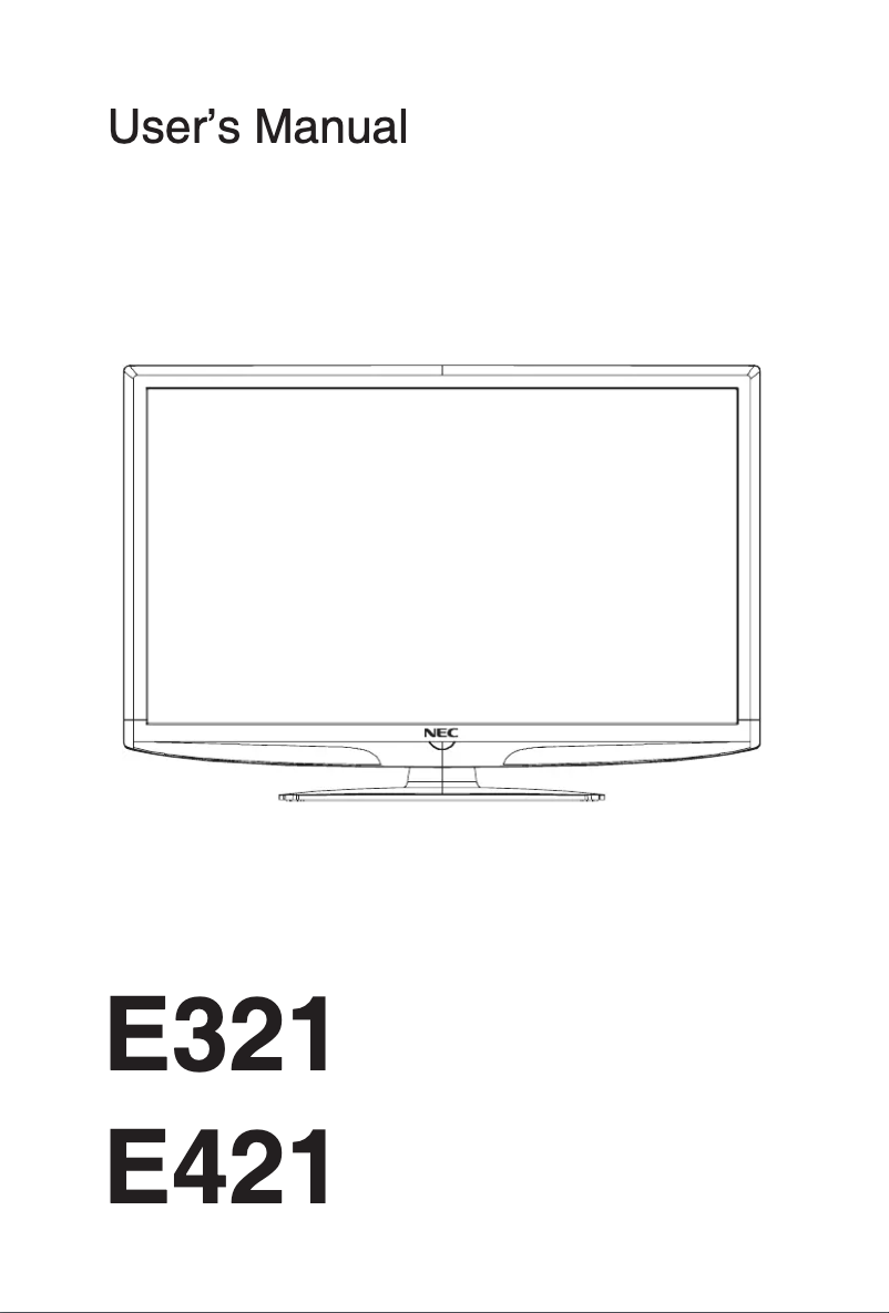 Page 1 de la notice Manuel utilisateur NEC E421