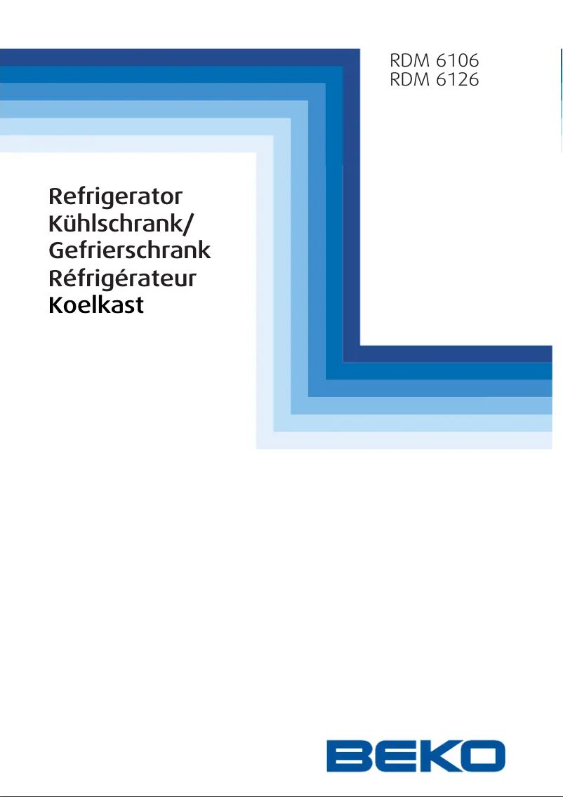 Page 1 de la notice Manuel utilisateur Beko RDM6126