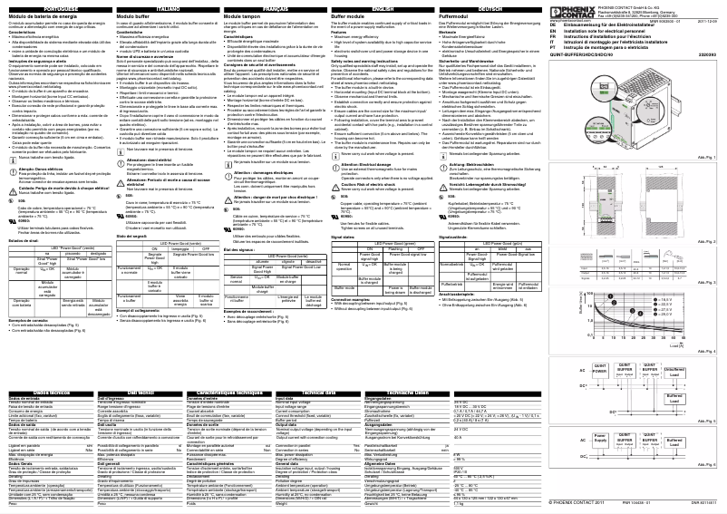 Page n°1 - Manuel utilisateur Phoenix Contact QUINT-BUFFER/24DC/24DC/40