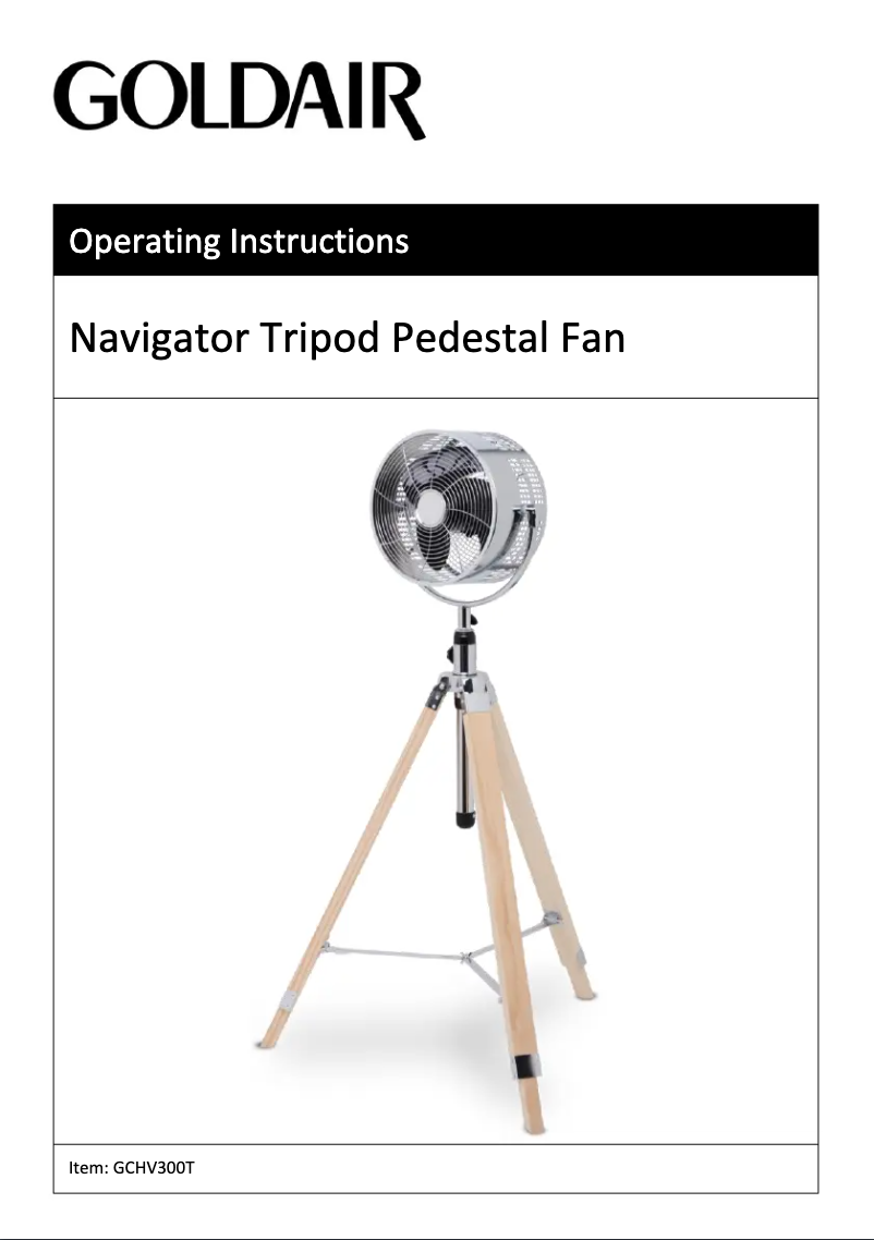 Image de la première page du manuel de l'appareil GCHV300T