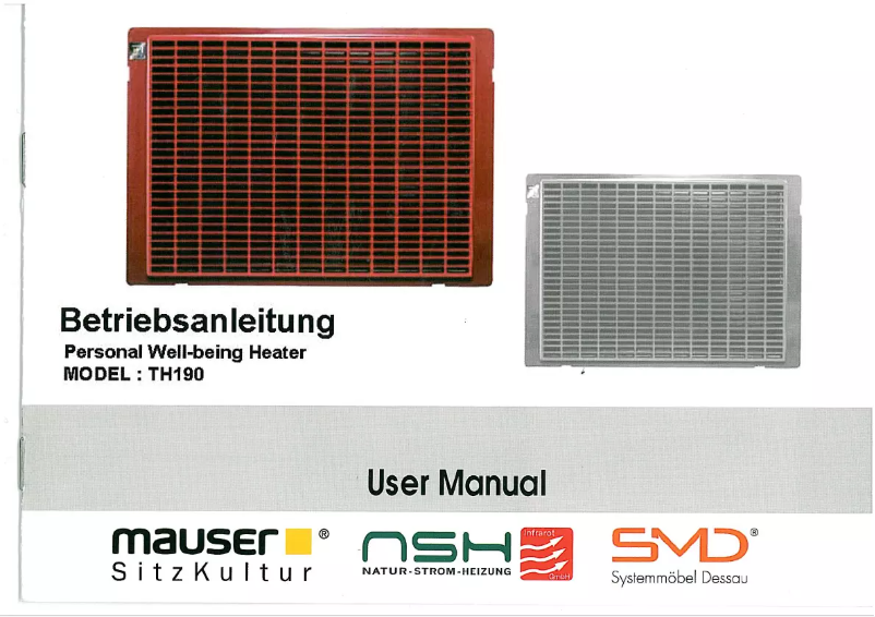 Image de la première page du manuel de l'appareil TH190