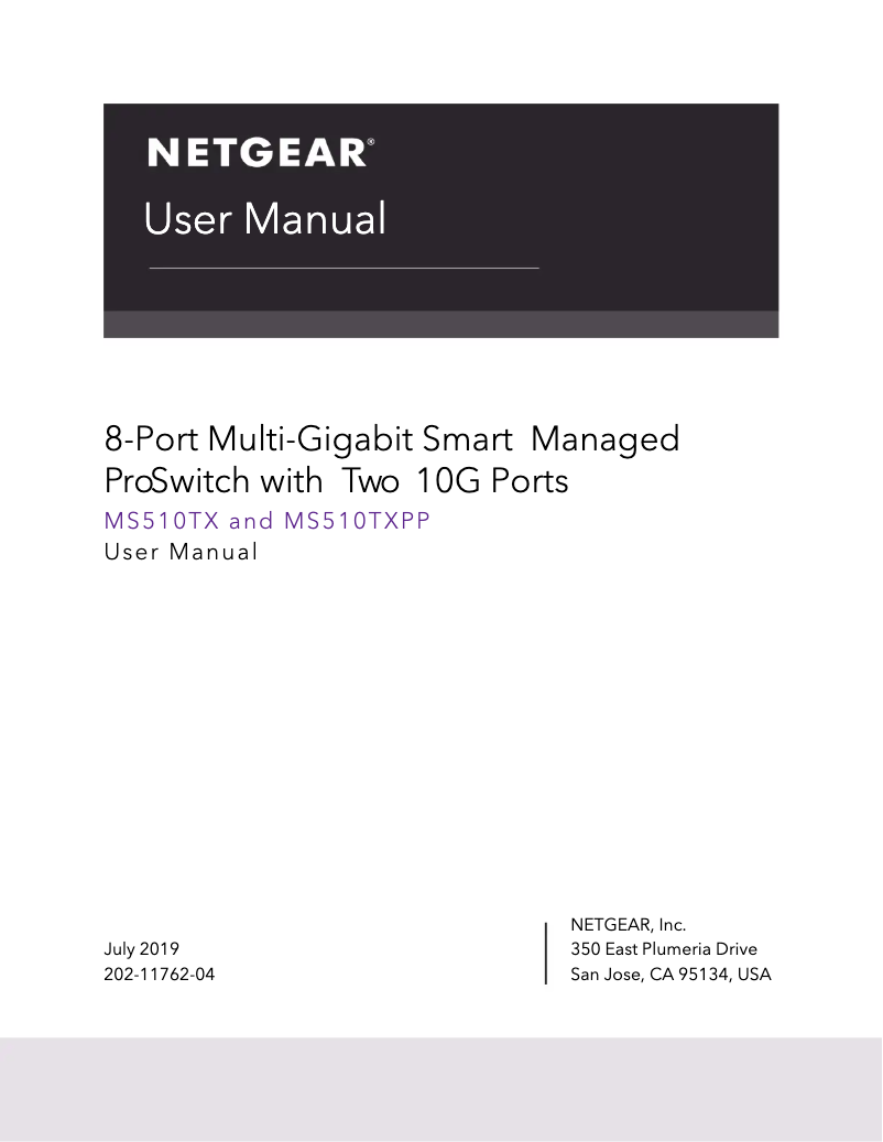 Page n°1 - Manuel utilisateur Netgear MS510TXPP