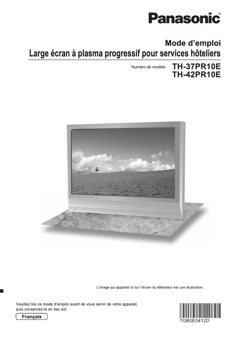 Imagen de la primera página del manual del dispositivo TH-42PR10E