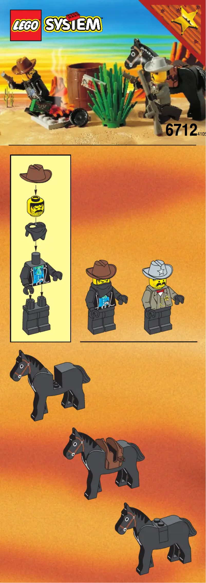 Page 1 de la notice Manuel utilisateur Lego Wild West 6712