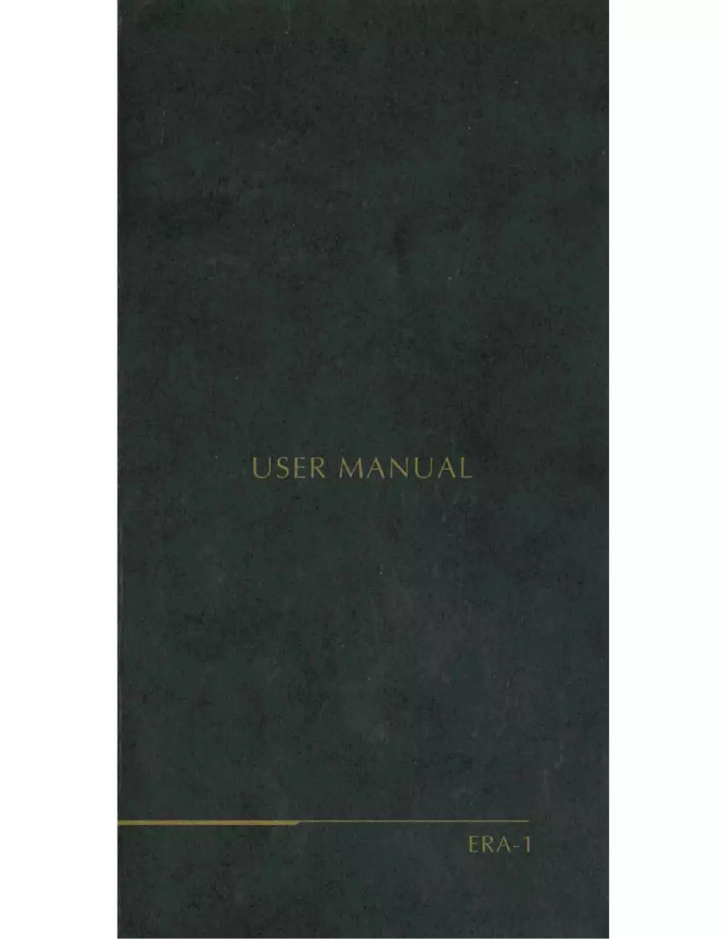 Image de la première page du manuel de l'appareil ERA-1