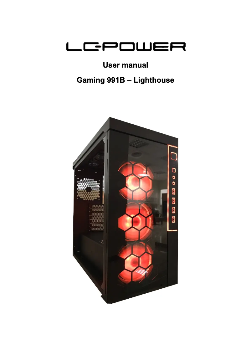 Page 1 de la notice Manuel utilisateur LC-Power Gaming 991B