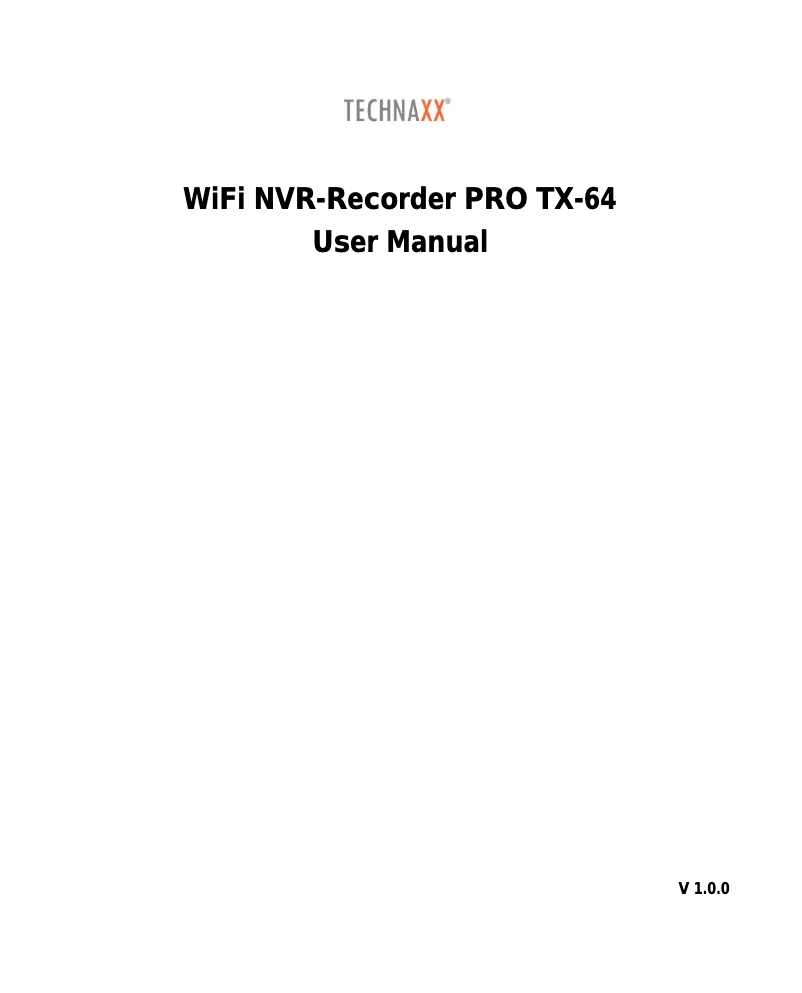 Image de la première page du manuel de l'appareil Security PRO TX-64