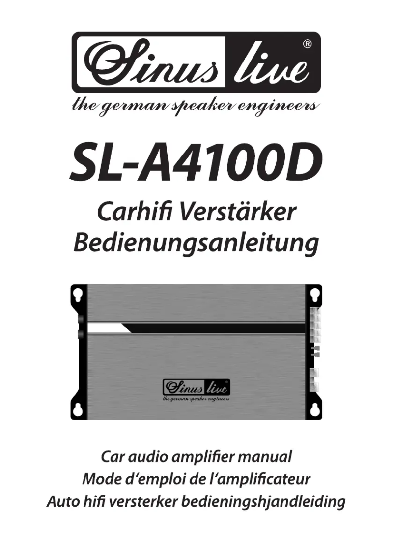 Page 1 de la notice Manuel utilisateur Sinus Live SL-A4100D