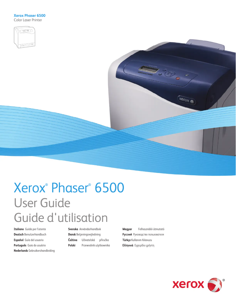 Page 1 de la notice Manuel utilisateur Xerox Phaser 6500DN
