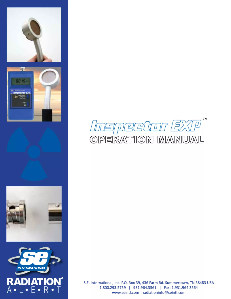 Page n°1 - Manuel utilisateur S.E. International Inspector EXP