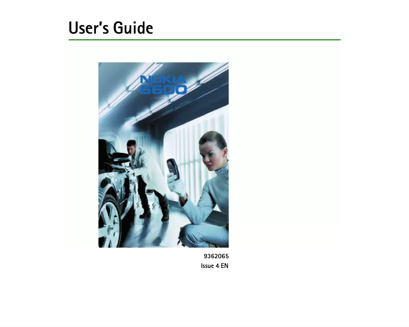 Image de la première page du manuel de l'appareil 6600