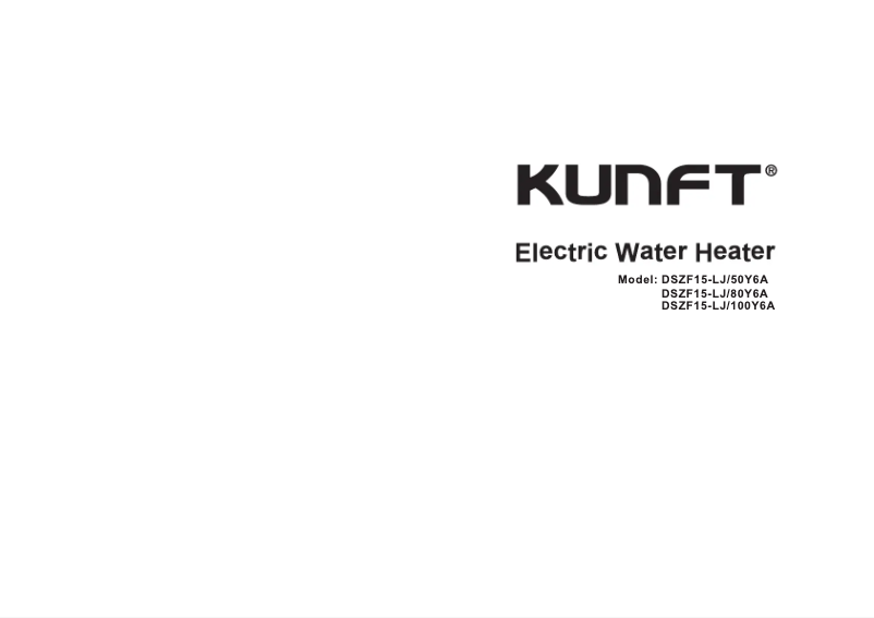 Page 1 de la notice Manuel utilisateur Kunft DSZF15-LJ/50Y6A