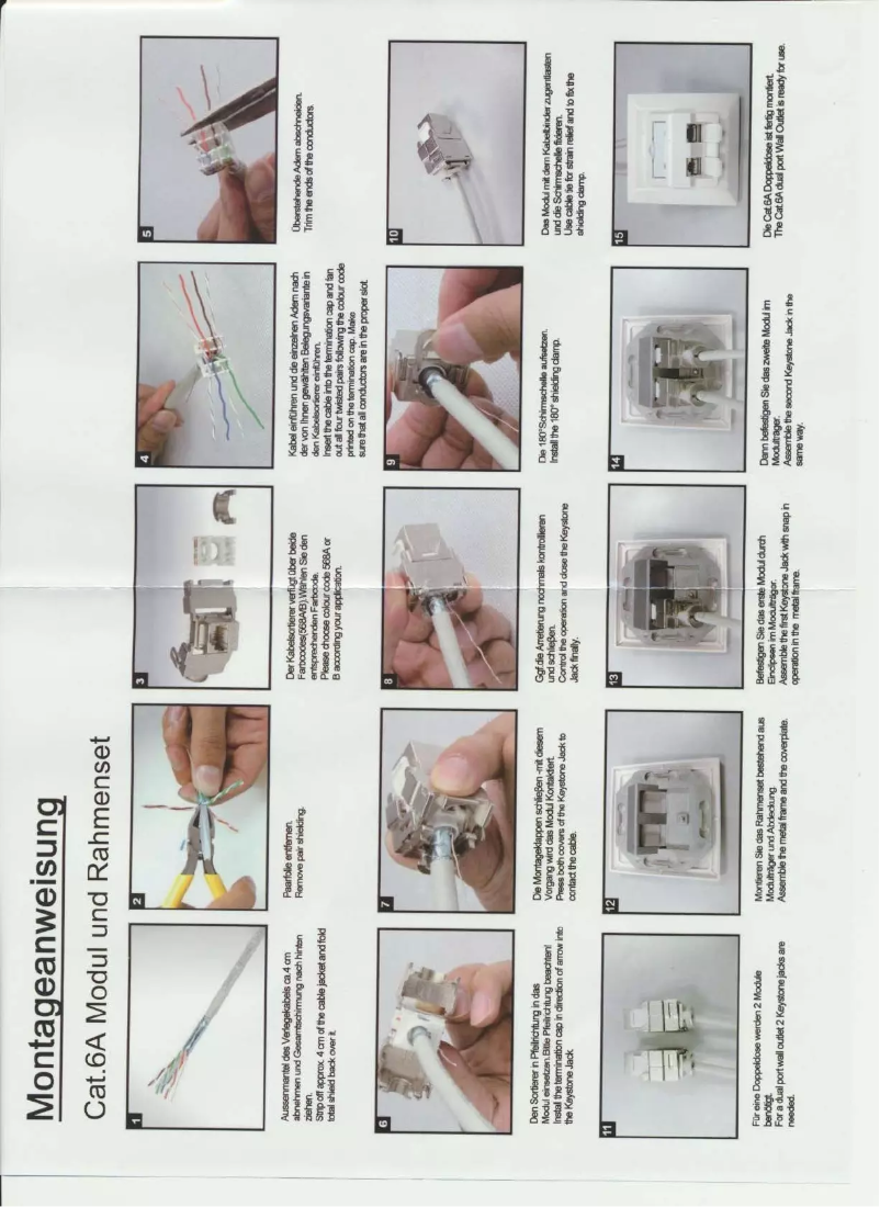 Page n°1 - Manuel utilisateur Goobay KeyStone CAT 6a 500MHz
