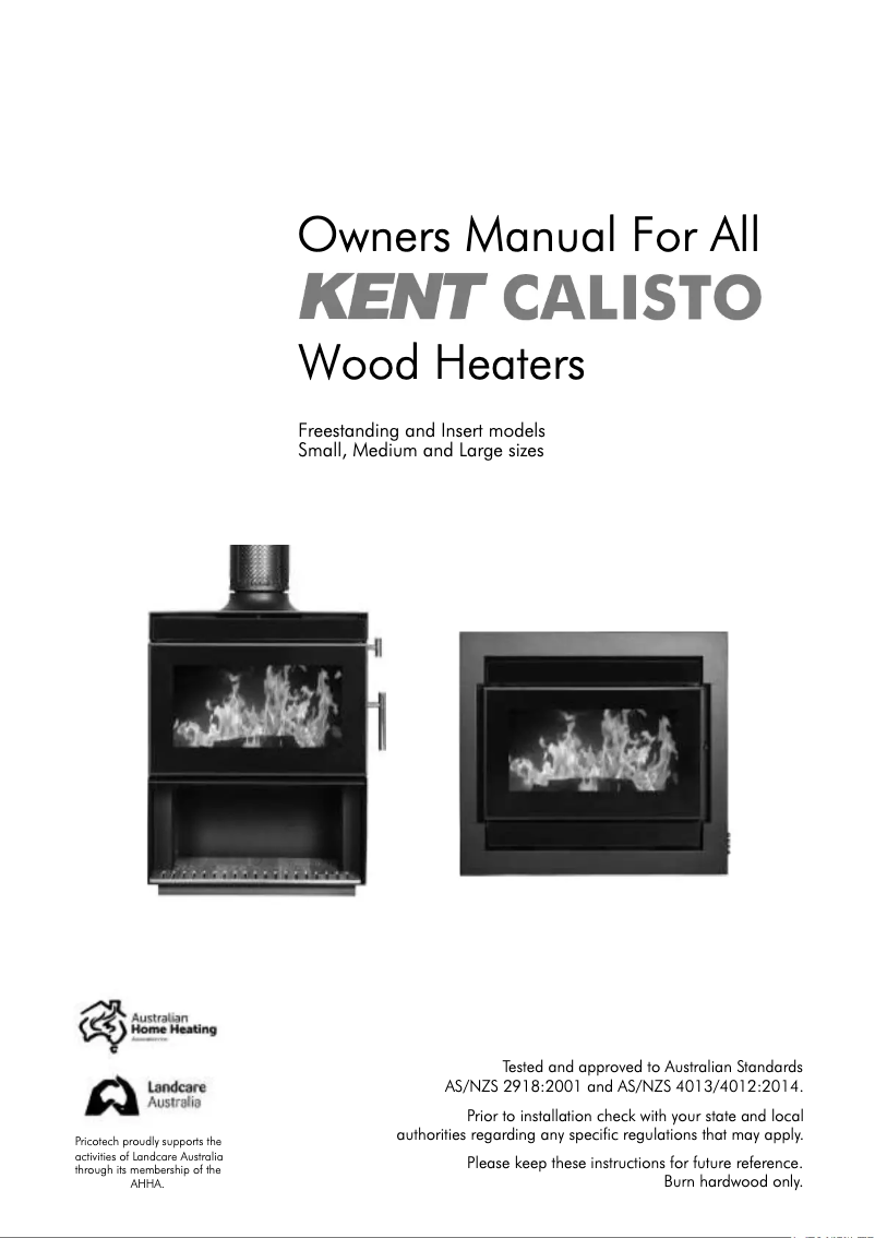 Page 1 de la notice Manuel utilisateur Kent Calisto