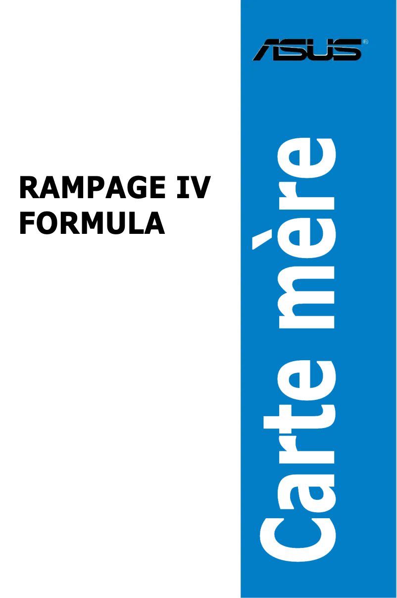 Image de la première page du manuel de l'appareil Rampage IV Formula
