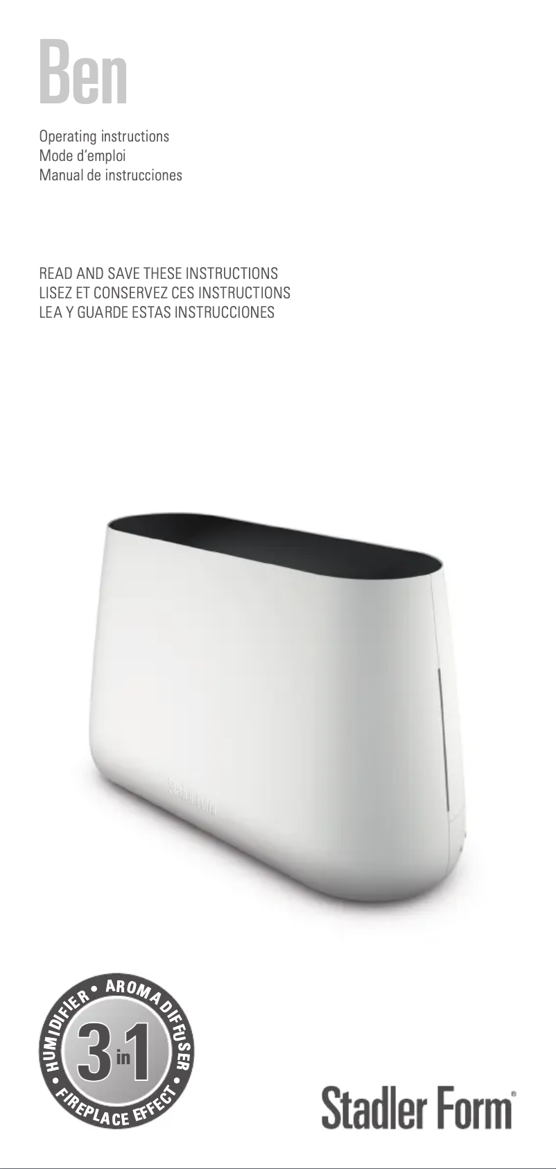 Image de la première page du manuel de l'appareil Ben