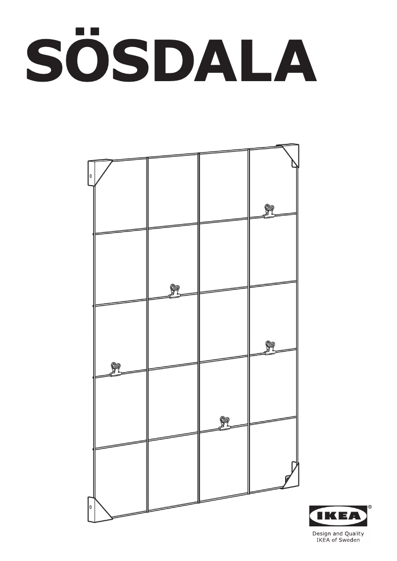 Imagen de la primera página del manual del dispositivo SÖSDALA