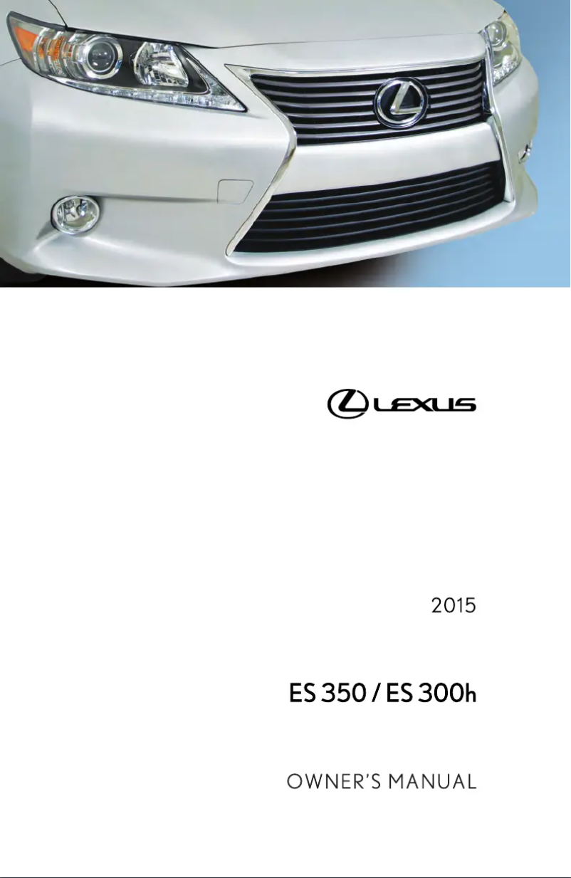 Page 1 de la notice Manuel utilisateur Lexus ES 350 (2015)