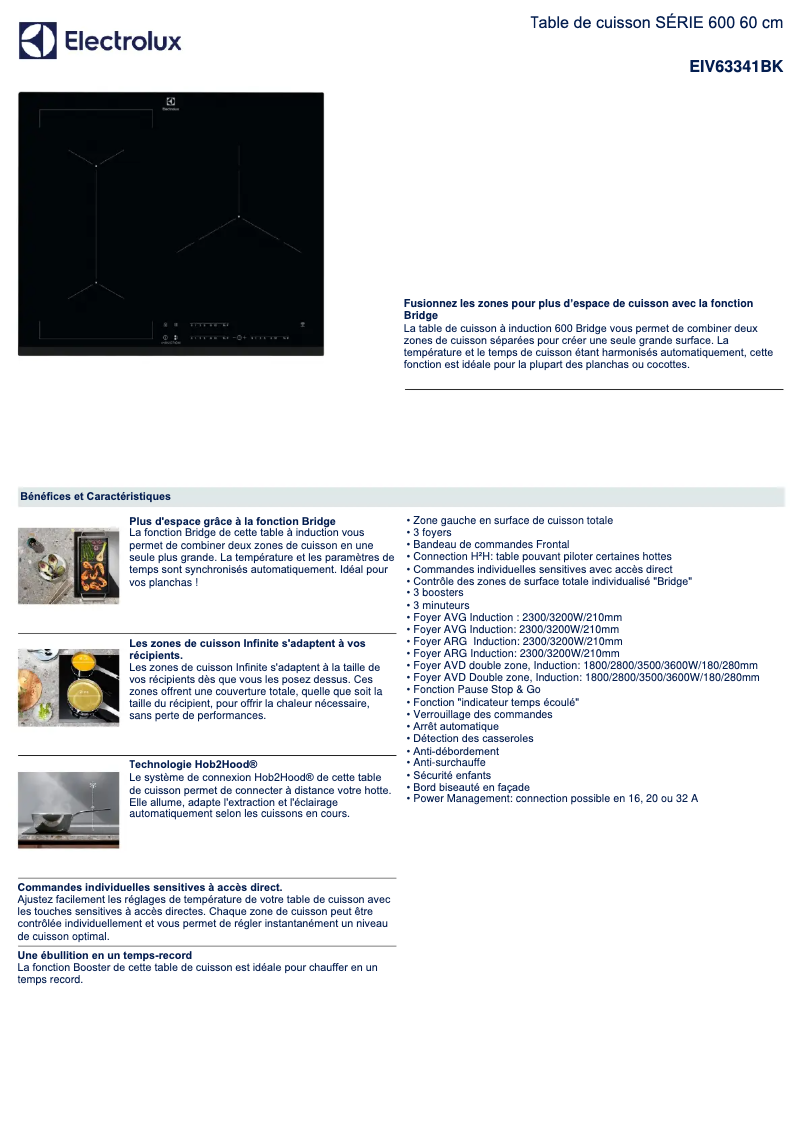 Image de la première page du manuel de l'appareil EIV63341BK