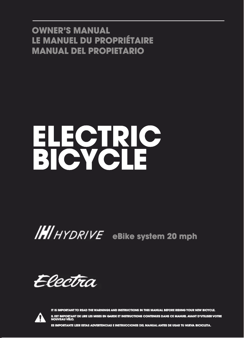 Page 1 de la notice Manuel utilisateur Trek Townie Go! 7D