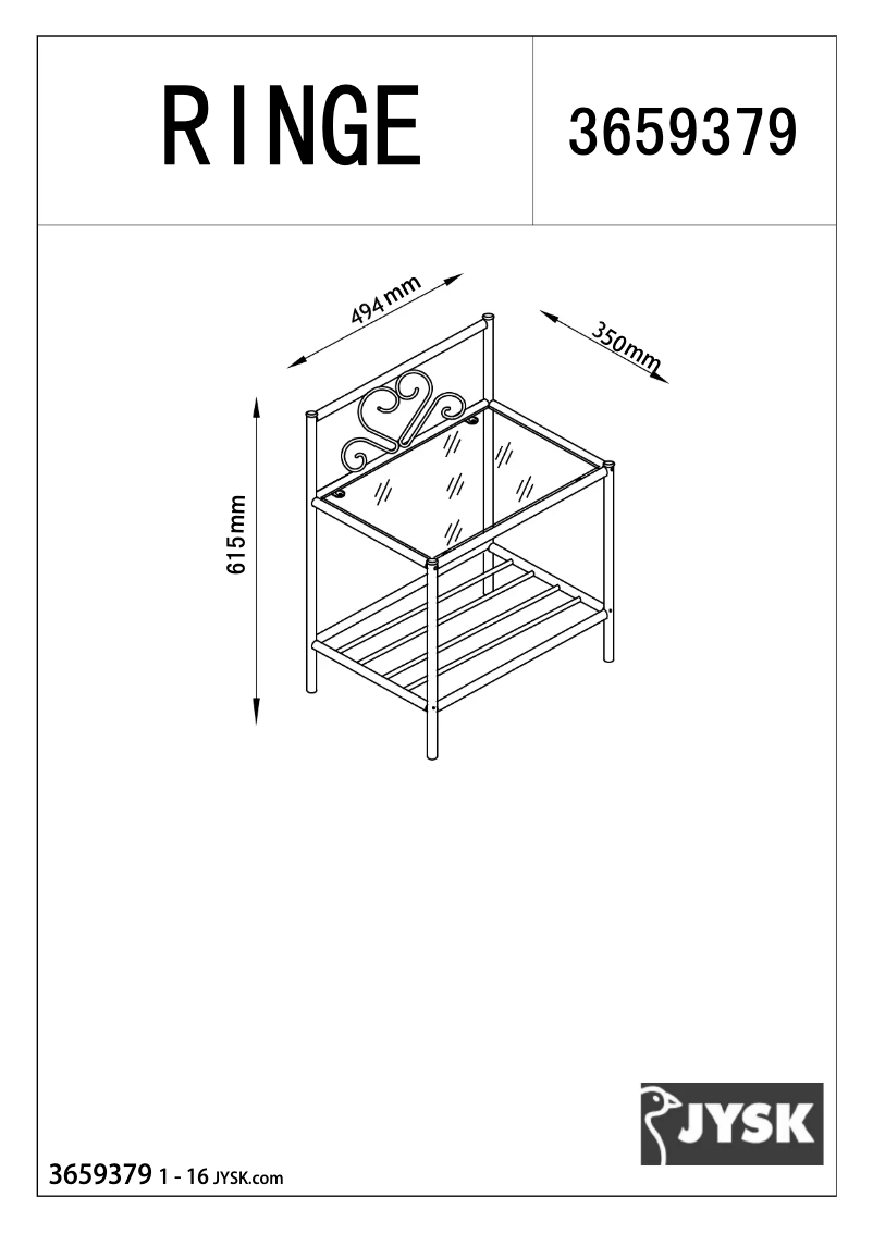 Page n°1 - Manuel utilisateur JYSK Ringe