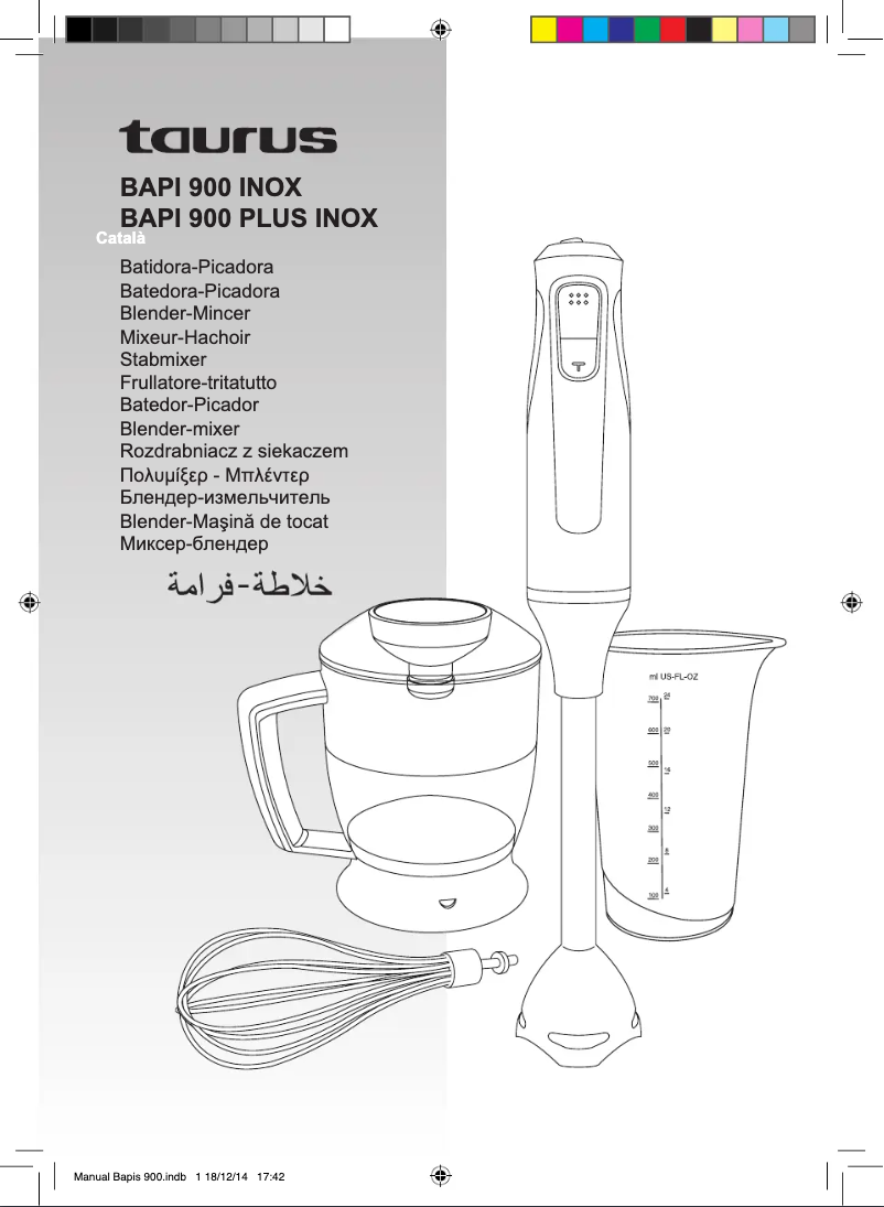 Image de la première page du manuel de l'appareil Bapi 900 Inox
