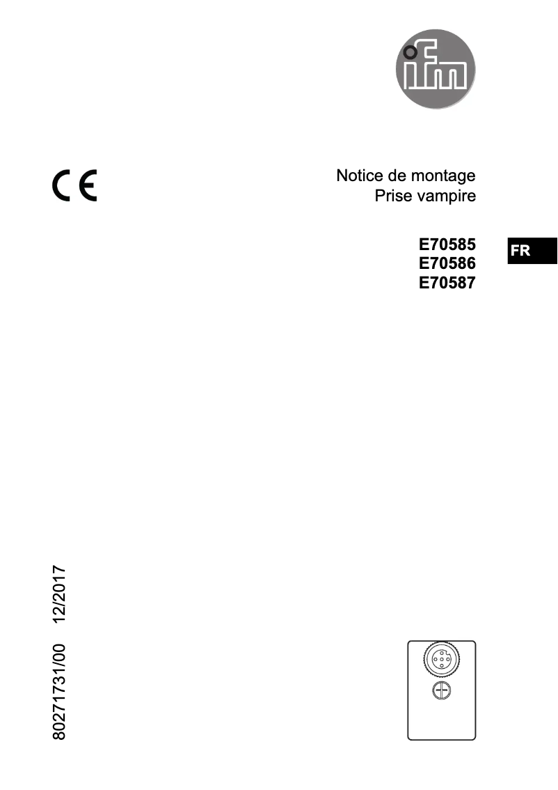 Page 1 de la notice Manuel utilisateur IFM E70587
